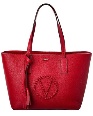 Женская кожаная сумка Valentino By Mario Valentino Soho Rock красного цвета