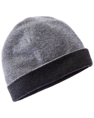 Женская двусторонняя кашемировая шапка Forte Cashmere серого цвета