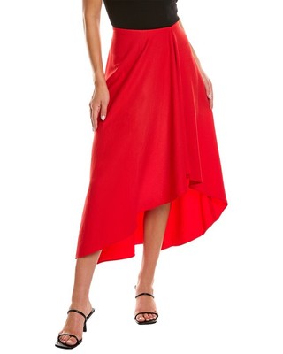 

Donna Karan Асимметричная юбка-каскад макси женская, Красный