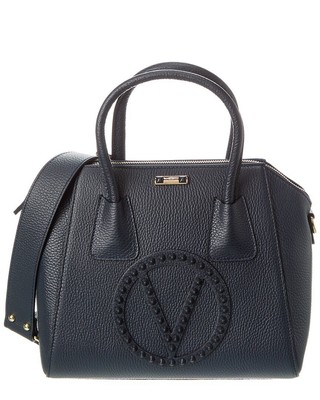 Valentino By Mario Valentino Женская кожаная сумка Minimi Rock синего цвета