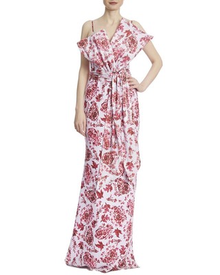

Женское платье с бантом Badgley Mischka, Фиолетовый