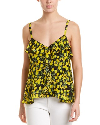 

Женский топ Parker Bonnie из шелковой смеси размера xx, A limon