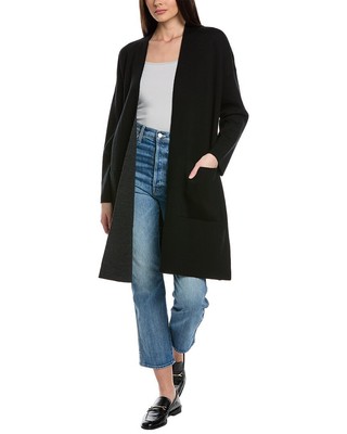 Женский кардиган из смесовой шерсти Eileen Fisher черного цвета M