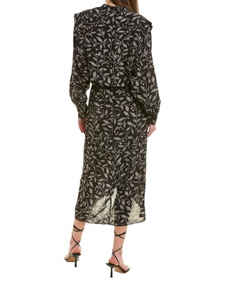 Pre-owned Isabel Marant Etoile Midi Shirtdress Women's In Black