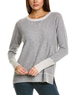 

Кашемировый свитер Forte Cashmere High-Low женский, серый, Grey