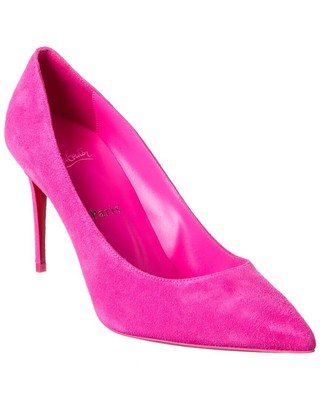 Женские замшевые туфли-лодочки Christian Louboutin Kate 85 розовые 36