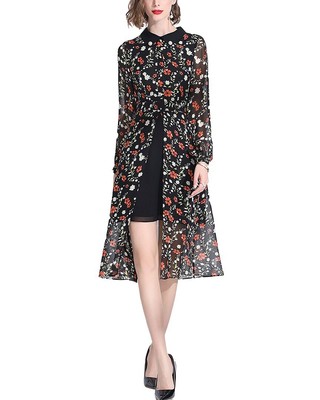 

Платье Gyalwana женское, Black - multicolor floral prin
