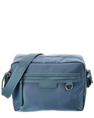 

Longchamp Le Pliage Neo Средняя сумка для фотокамеры из нейлона и кожи с молнией сверху Женская синяя, NA