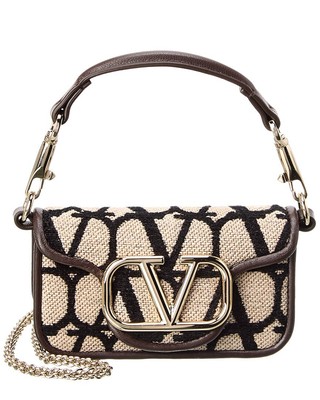 

Valentino Vlogo Toile Iconographe Женская сумка через плечо из холста и кожи коричневая, NA