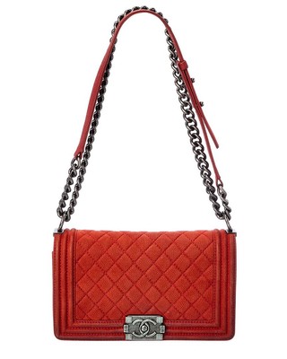 

Красная стеганая замшевая сумка Chanel для мальчиков среднего размера (оригинальные подержанные товары), женская, NA