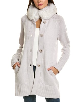 

Женский кардиган Forte Cashmere Swing из шерсти и смесового кашемира, Бежевый