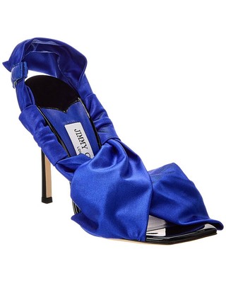 

Jimmy Choo Neoma 110 Женские трикотажные и лакированные сандалии, Синий, NA