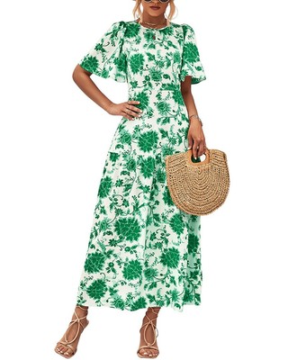 

Deli.S Платье женское, White - green print