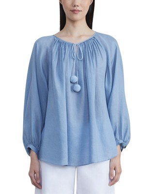 

Женская блузка Lafayette 148 New York Joplin, Harbor blue
