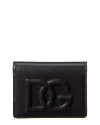 Кожаный футляр для карточек с логотипом Dolce & Gabbana Dg, женский, черный