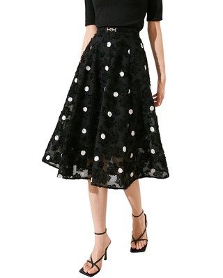 

Юбка Onebuye женская, Black/white polka dot