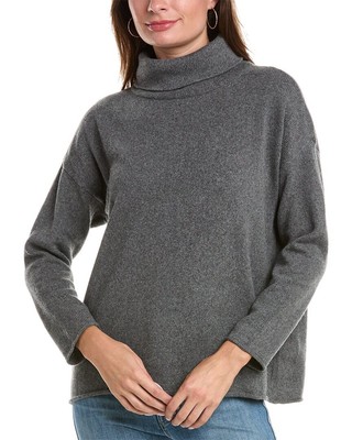 Женская туника из смеси кашемира Eileen Fisher Petite серого цвета Ps