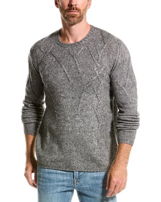 

Мужской свитер с круглым вырезом John Varvatos Nolan из смесовой шерсти, Silver htr