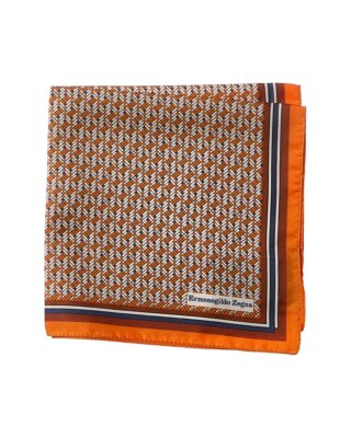 

Мужской шелковый нагрудный платок Zegna Orange, Оранжевый