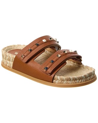 

Женские сандалии Valentino Rockstud из зернистой кожи, Коричневый, NA