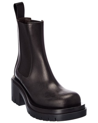

Женские кожаные ботинки Bottega Veneta Lug, Черный, NA