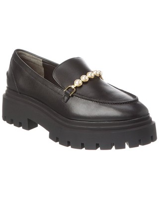 Кожаные мокасины Stuart Weitzman Perla женские черные 10