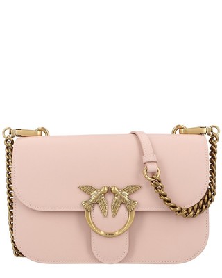 

Кожаное женское через плечо Pinko, розовое, NA