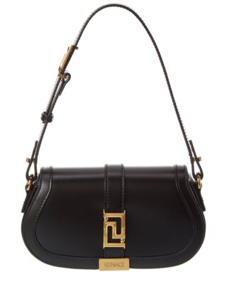 

Versace Greca Goddess Mini Кожаная Сумка Через Плечо Женская Черная, NA