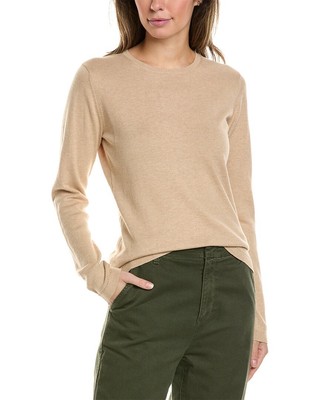 Классический пуловер из кашемировой смеси Alashan Cashmere с круглым вырезом горловины, женский Белый S