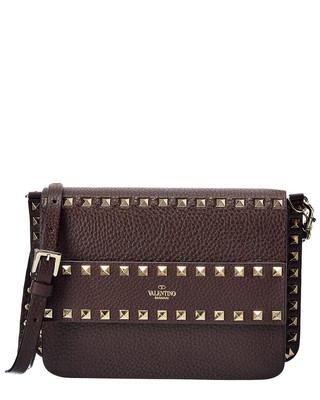 

Маленькая женская сумка через плечо из зернистой кожи Valentino Rockstud коричневого цвета, NA