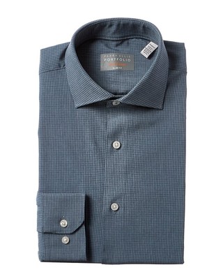

Рубашка классическая мужская приталенного кроя Perry Ellis Tech серая 16,5, Grey, NA