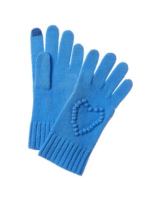 Кашемировые перчатки Hannah Rose Bobble Heart Женские синие