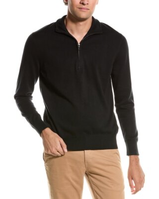 Пуловер Brooks Brothers Swift на молнии 1/2, мужской, черный, M