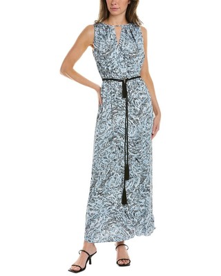 

Платье макси с поясом и кисточками Donna Karan, синее, Синий