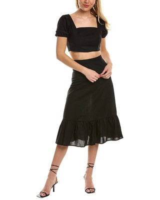 

Женский комплект из топа и юбки Colette Rose из 2 предметов, Черный