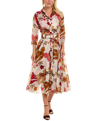 

Женское платье миди Samantha Sung Aster, Ukrainan bird beige pink