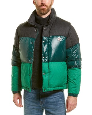 

Moncler Мужская куртка-пуховик с шерстяной отделкой, Зеленый, NA
