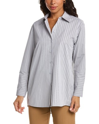 

Женская рубашка оверсайз Lafayette 148 New York, Grey
