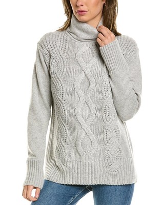 

Lafayette 148 New York Infinity Женский кашемировый свитер смешанного кроя, Grey heather