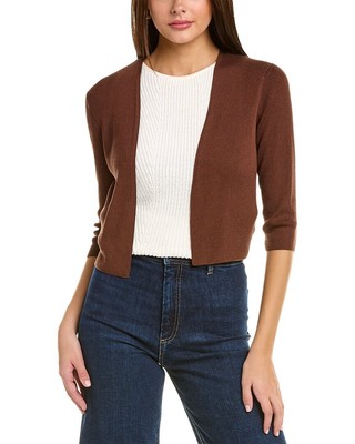 

Укороченный женский кардиган из смесового шелка Lafayette 148 New York, Copper dust