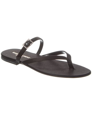 Женские атласные сандалии Saint Laurent Laszio