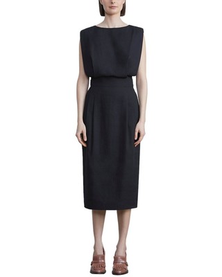 

Женское удлиненное блузонное платье Lafayette 148 New York, Черный