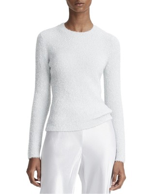 Vince Lurex Soft Eyelash Pullover Womens  Xxs