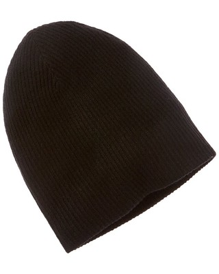 Легкая кашемировая шапочка в рубчик Hannah Rose, женская, черная