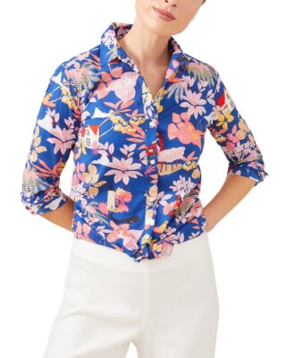 

J.Mclaughlin Lois Блузка женская, Blue/multi