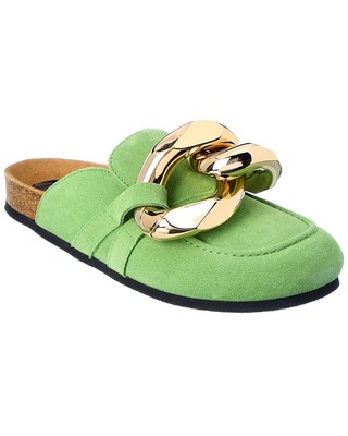

Женские замшевые мюли Jw Anderson с цепочкой, зеленые, Зеленый, NA