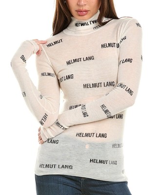 Женский шерстяной свитер с высоким воротом Helmut Lang