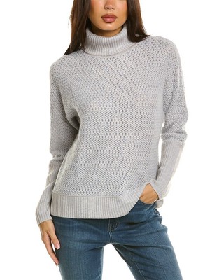 

Женский твидовый кашемировый свитер Forte Cashmere, Синий