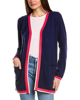 Женский кардиган Scott & Scott London Tia из смеси шерсти и кашемира синего цвета Xs