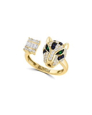Effy Fine Jewelry Кольцо с бриллиантами и драгоценными камнями 14 Карат 0,87 Карата Женское 7